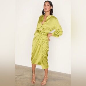 NWT NEVER FULLY DRESSED Jaspre Hearts Wrap Skirt in Satin Sz 4